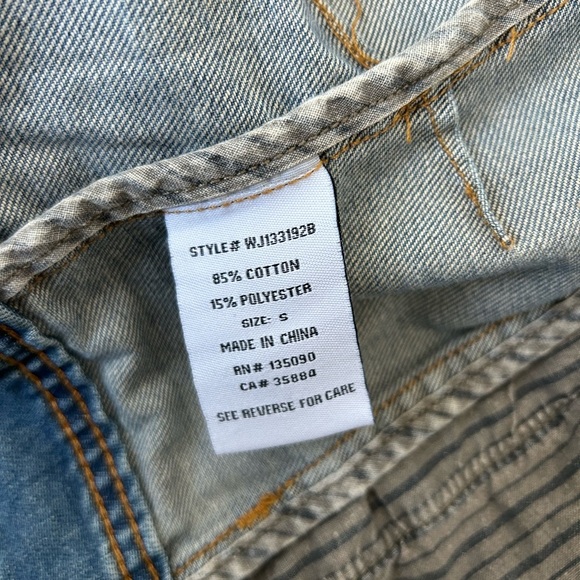 White Crow distressed women’s patriotic denim jean jacket size small - Picture 12 of 12